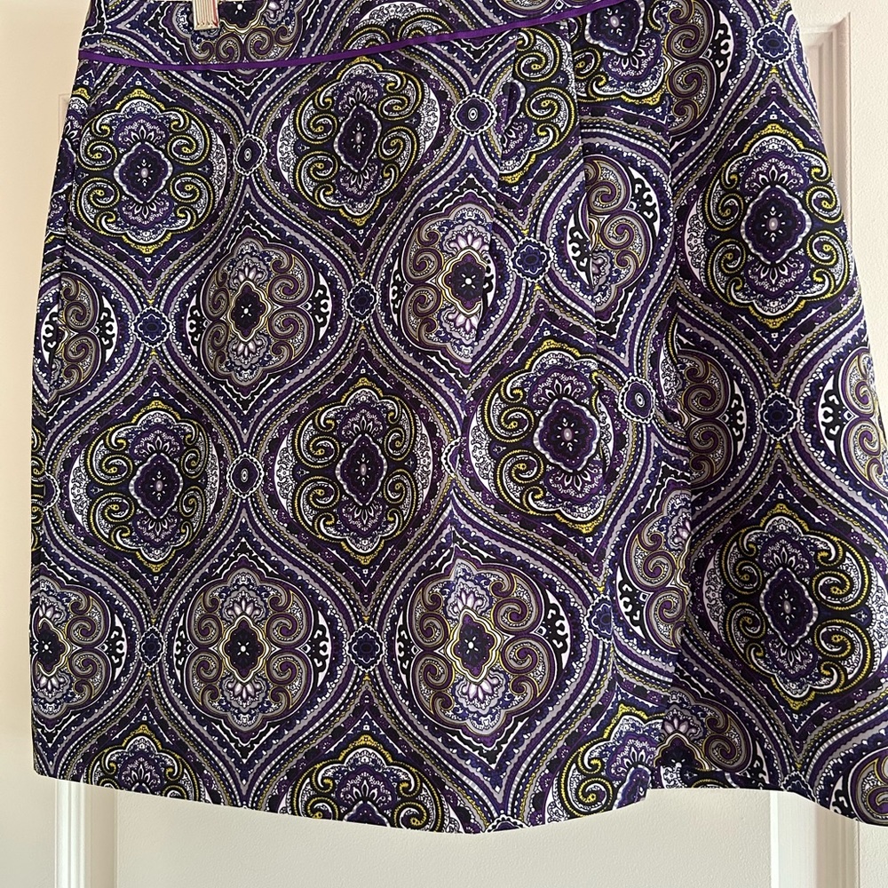 Purple Patterned Women's Skirt